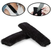 Fochutech Seatbelt Cover Shoulder Strap 2 Packs Linen Car Seat Shoulder Pads Seatbelt Pillow Red+Black A Must Have for a More Comfortable Driving Breathable /& Skincare Seatbelt Cushion